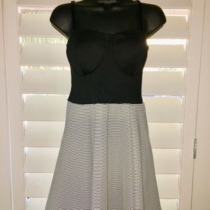 Cute Short Black and striped dress